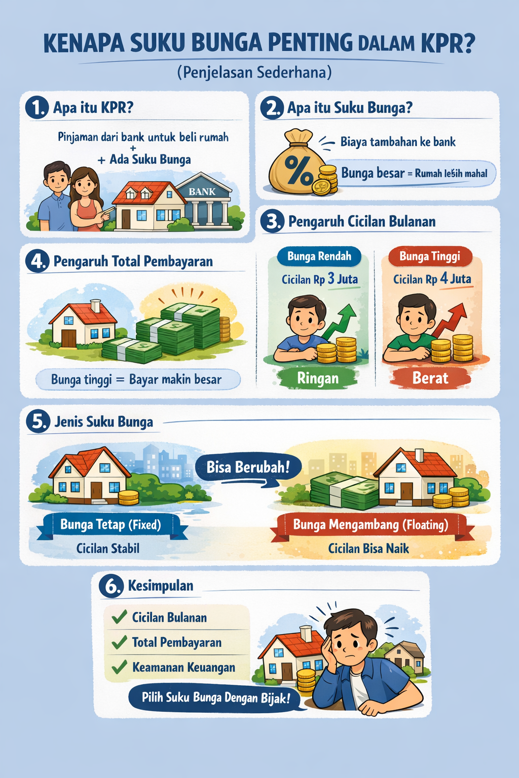 Kenapa suku Bunga penting dalam KPR?(Penjelasan Sederhana